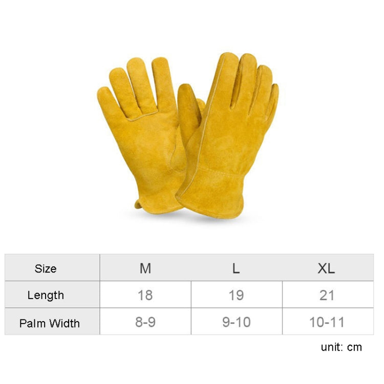A2421 Cowhide High Temperature Welding Gloves Insulated Aluminum Foil Anti-Heat Gloves(L Yellow) by bashfashion