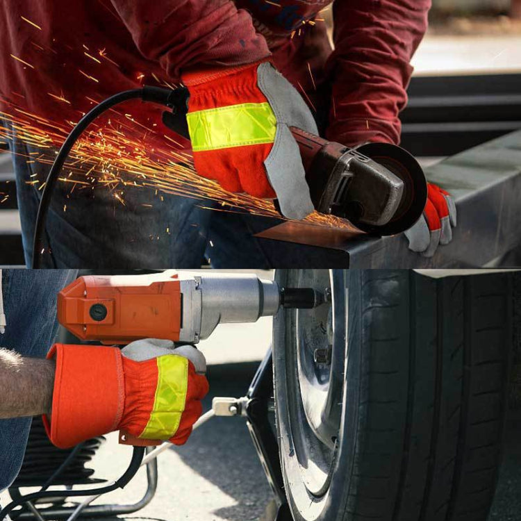 A2604 Cowhide Firefighting Gloves Gardening Protection Labor Welding Gloves by bashfashion