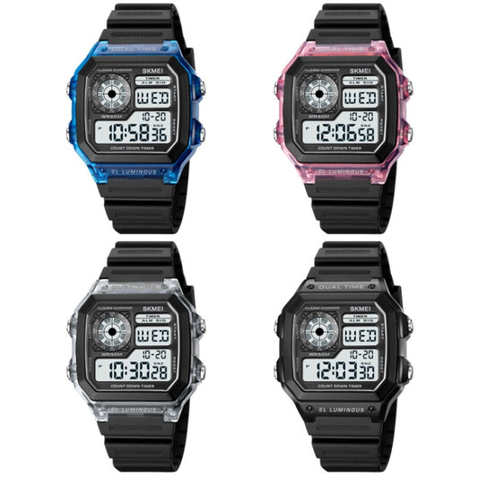 SKMEI 1998 Transparent Shell Ice Sensor Outdoor Sports Waterproof Multi-function Watch(Blue) by SKMEI