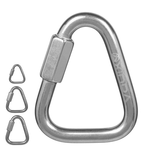 Xinda Stainless Steel Triangle Connecting Ring Meilong Lock Rock Climbing Equipment 8mm by XINDA