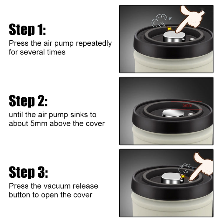 Kacheeg Sealing Can Pressed Vacuum Coffee Bean Tea Cans, Capacity: 1600ml by Kacheeg