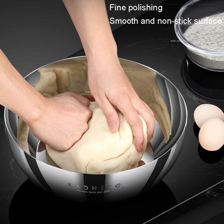 Kacheeg 316 Stainless Steel Basin Food Grade Thickened Kitchen Kneading Basin, Size: 28cm by Kacheeg