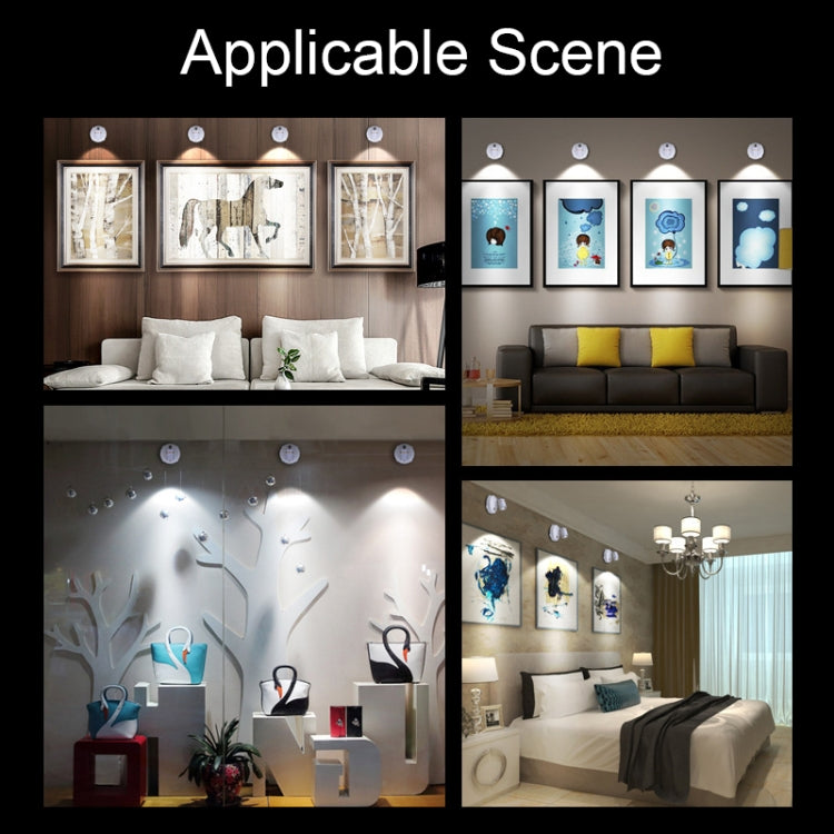 TL005 Recharging Background Wall LED Spotlights Gallery Decorative Lights without Remote Control by bashfashion