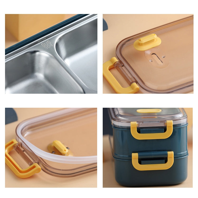 Large Capacity Refillable 304 Stainless Steel Insulated Lunch Box, Specification: 1.6L (Pink) by bashfashion