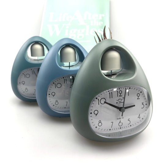GH809 Egg-shaped Desktop Children Alarm Clock Bedside Cute Belling Clock(Blue) by bashfashion