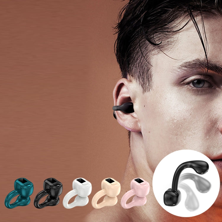 M10 IPX5 Waterproof Ear Clip Bluetooth Earphones, Style: Single Black by bashfashion