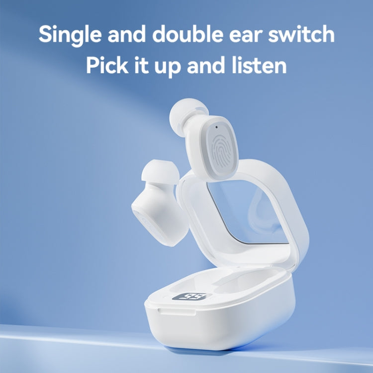 With Charging Bin Stereo Wireless Bluetooth Earphones, Style: BY18 Digital Display Black by bashfashion