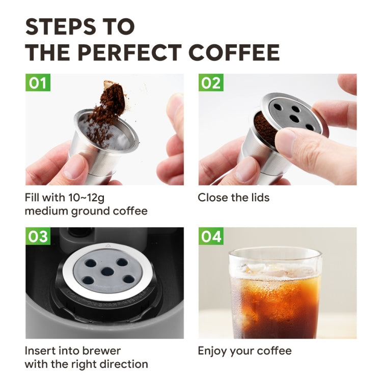 For Keurig K-Supreme Plus Coffee Machine Reusable Stainless Steel Filter Five-hole K Cup by bashfashion