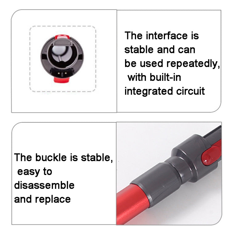 For Dyson V7 V8 V10 V11 V15 Vacuum Cleaner Telescopic Rod Metal Extension Tube(Red) by bashfashion