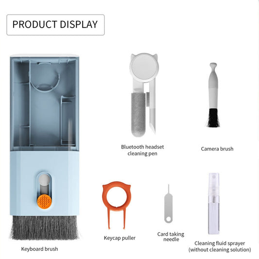 Q6S 10-in-1 Bluetooth Headphone Cleaning Pen Mobile Computer Keyboard Screen Digital Camera Cleaning Kit(Black) by bashfashion