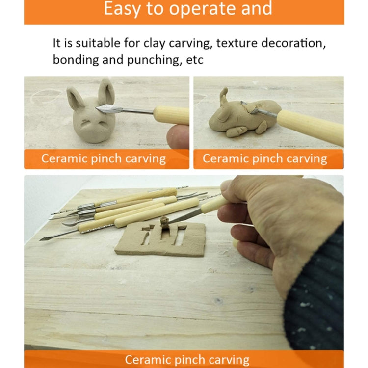 11pcs/set 11pcs/set Soft Clay DIY Wooden Knife Tools by bashfashion