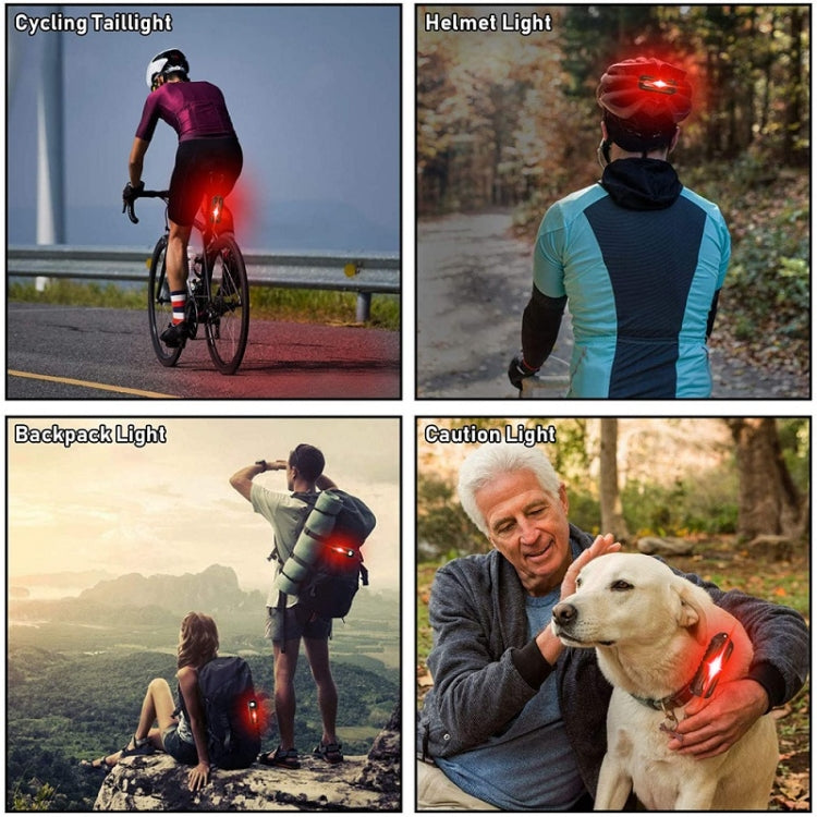 Bicycle Tail Light Type-C Rechargeable Outdoor Warning Light With Pen Clip(W677 Black Iron Box) by bashfashion