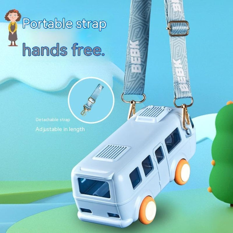 KT-1139 500ml Portable Leakproof Water Cup with Strap Cute Bus Shaped Sippy Cup, Color: Blue by bashfashion