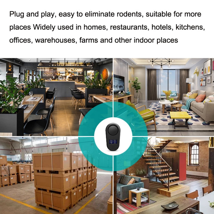 High Power Display Ultrasonic Mouse Repellent Mosquito Repellent Home Intelligent Insect Repellent AU Plug(Black) by bashfashion