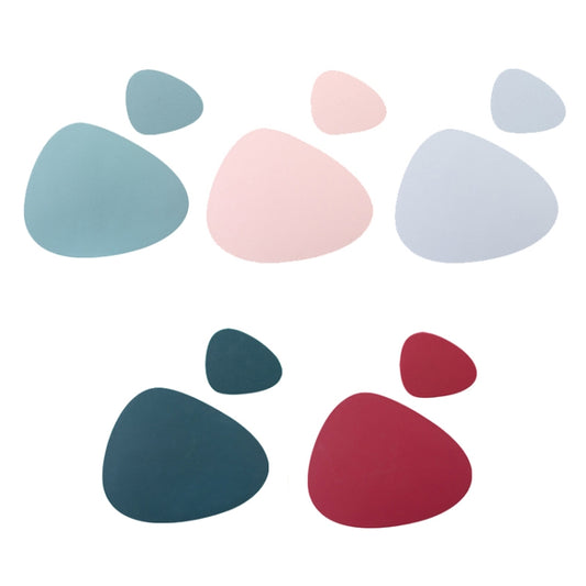 Placemat+Coaster Silicone Placemat Insulation Texture Scalloped Cushion(Gray) by bashfashion