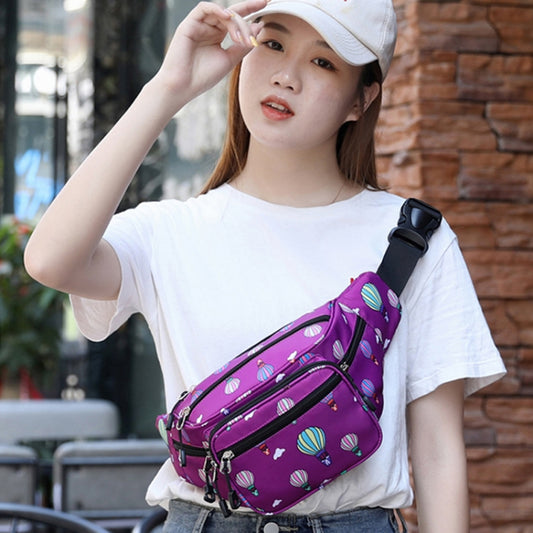 Y051 Women Summer Crossbody Waist Bag Large Capacity Cell Phone Bag(Balloon Purple) by bashfashion