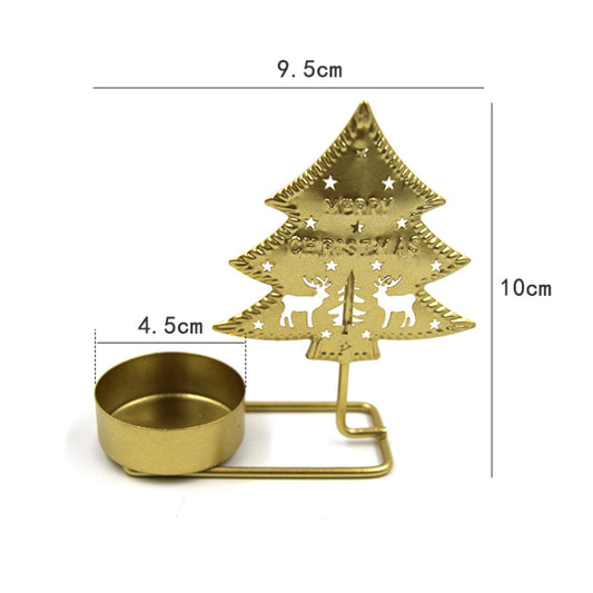 Christmas A Gold DH2303-03 Metal Retro Iron Art Candlesticks Ornament Table Candle Cup Decoration Props by bashfashion