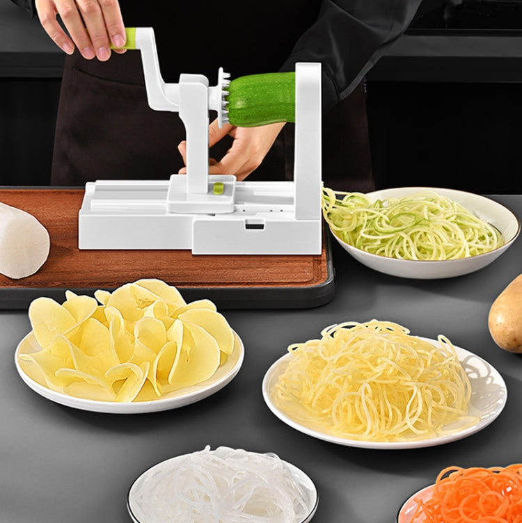 Grater Vegetable Potato Spiral Slicer Whirlwind Fruit Vegetable Spiral Machine, Color: White by bashfashion