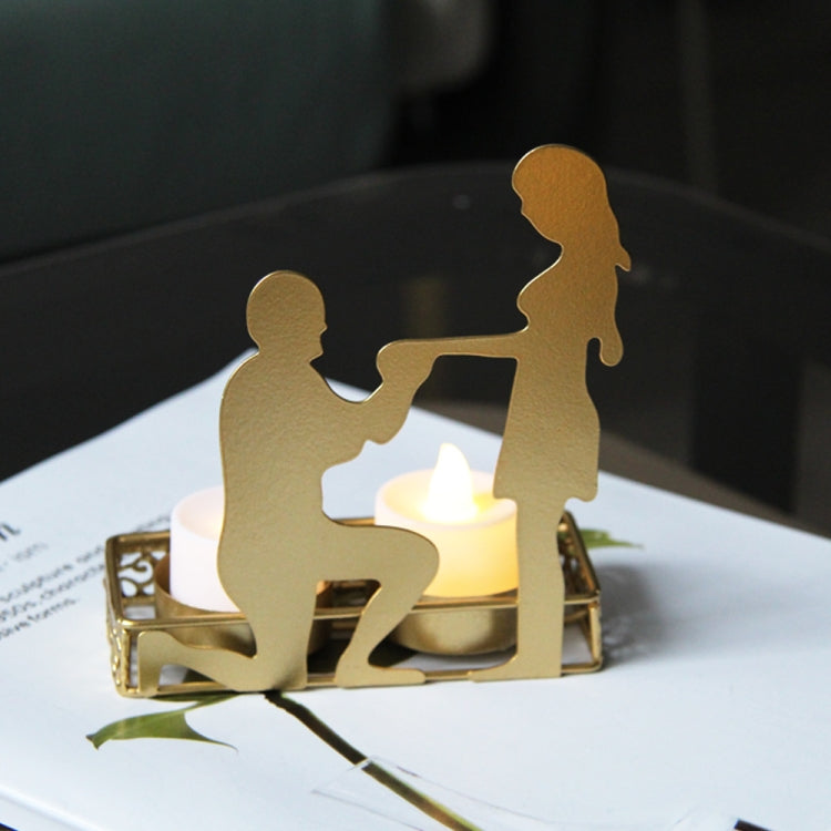 DH2206-03 Valentine Day Romantic Atmosphere Candle Holder Shooting Props Decorative Candlesticks(B) by bashfashion
