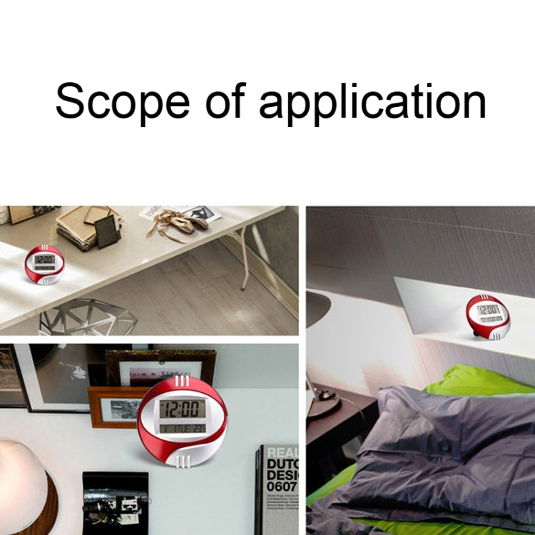 3885N Modern Silent Electronic Clock LCD Large Character Clock(Black) by bashfashion