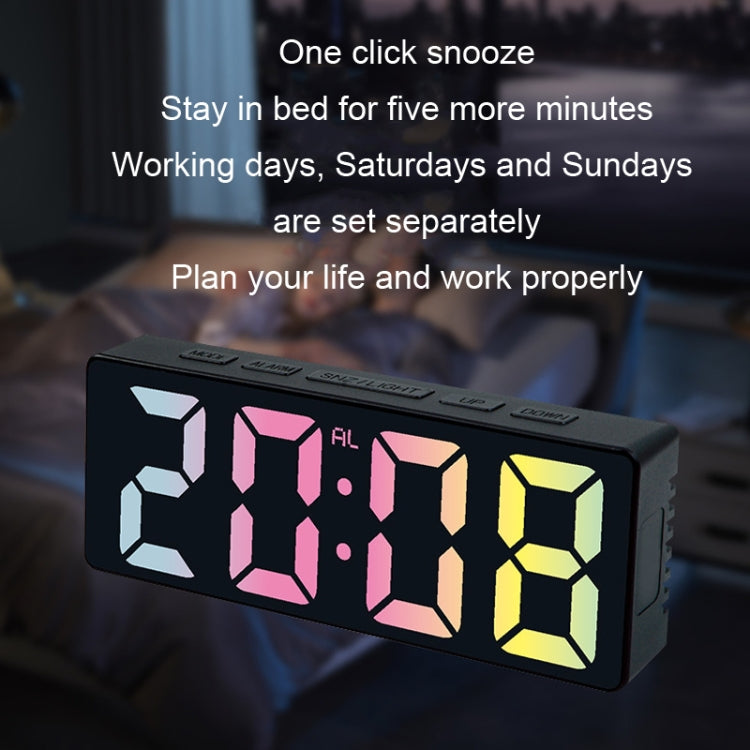 3806C LED Electronic Home Living Room Desktop Clock Perpetual Calendar Digital Tabletop Clock by bashfashion