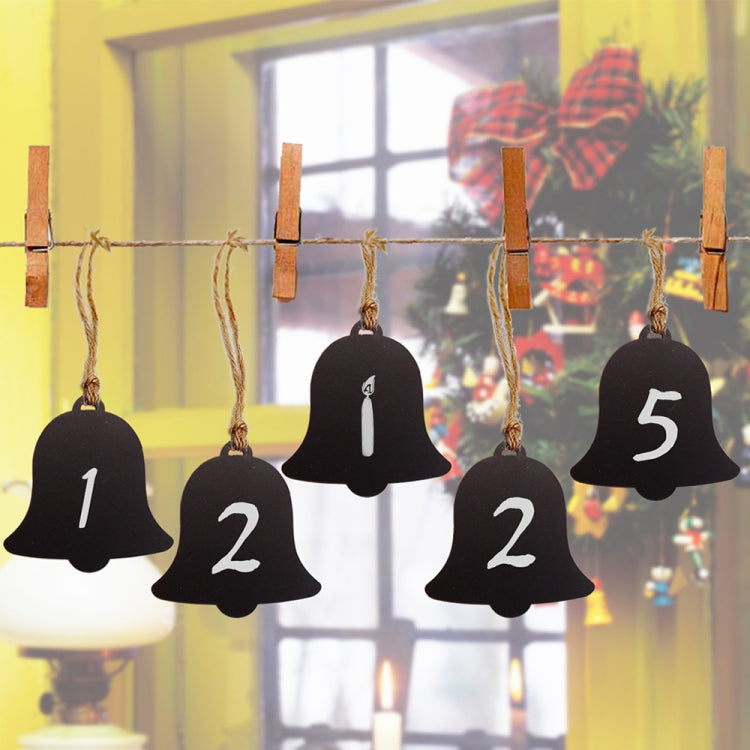 10pcs/Set Mini Hanging Wooden Message Board Home Holiday Decor Lanyard Chalkboard(Prismatic) by bashfashion