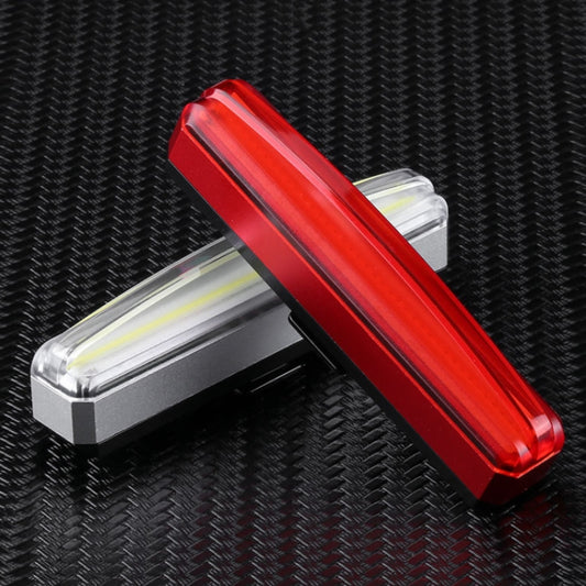 Bicycle Tail Light USB Rechargeable Waterproof Night Riding Warning Light(White) by bashfashion
