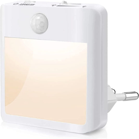 NL2101 Motion Sensor LED Night Light AC Plug Dimming Sleep Lights,Spec: Warm White US Plug by bashfashion