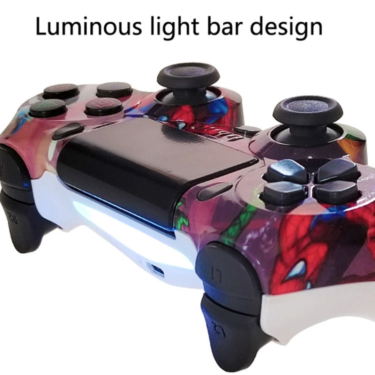 For PS4 Wireless Bluetooth Game Controller With Light Strip Dual Vibration Game Handle(Camouflage Blue) by bashfashion