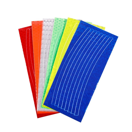 10pcs Reflective Stickers For Bicycle Rims Riding Equipment Accessories(Silver) by bashfashion