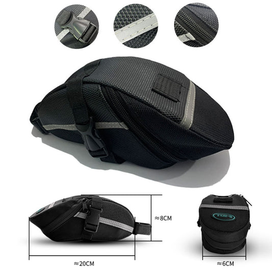 Mountain Bike Quick Release Saddle Bag Tool Bag(No Logo Black) by bashfashion