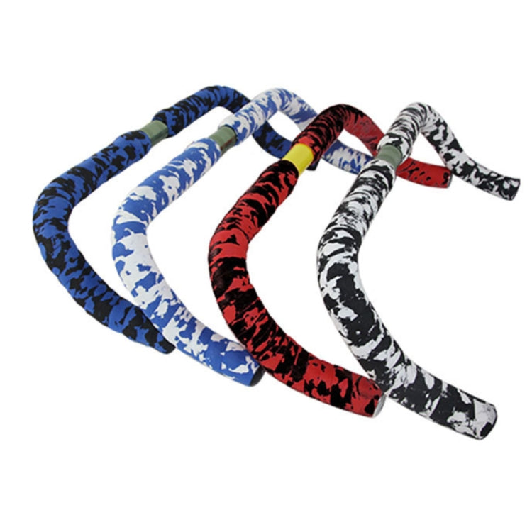 Camouflage Bicycle Curved Handlebar Straps(Blue White) by bashfashion