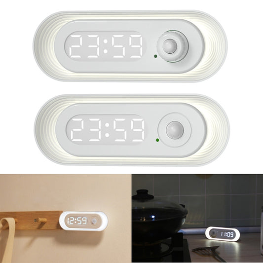 D05 Smart Induction Magnetic Night Light with Time Display,Spec: Touch Dimming by bashfashion
