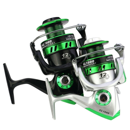 YUMOSHI GL Series Fishing Lines Spinning Reel, Specification: GL3000 Black by YUMOSHI