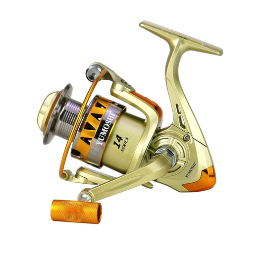 YUMOSHI JF2000 Spinning Fishing Reel 5.2:1 Gear Ratio Metal Spool Saltwater Fishing Tools by YUMOSHI