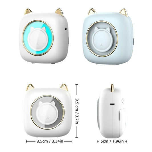 C23 Seven Colors Atmosphere Breathing Light Wireless Thermal Printer, Color: White+5 Rolls Thermal Paper by bashfashion