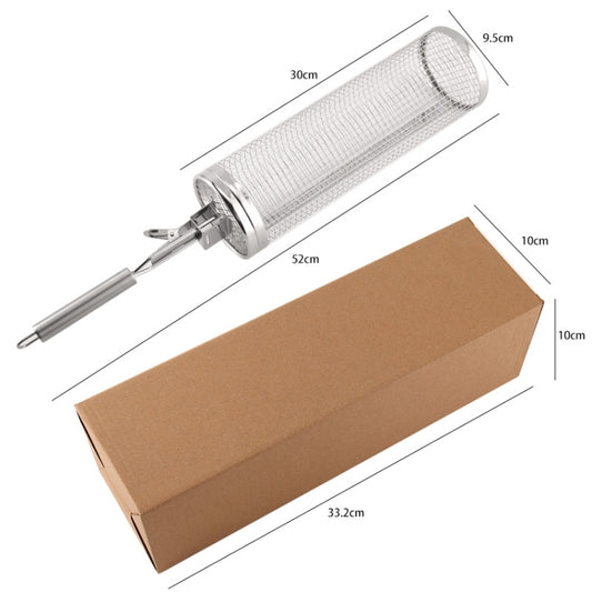 Upgrade With Handle BBQ Cage Stainless Steel Barbecue Basket 30cm+Handle 18cm by bashfashion