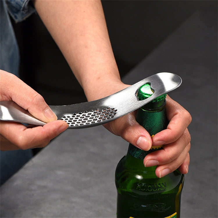 430 Stainless Steel Boat Shaped Garlic Grinder Manual Garlic Press Tools Kitchen Gadgets(Style 2) by bashfashion