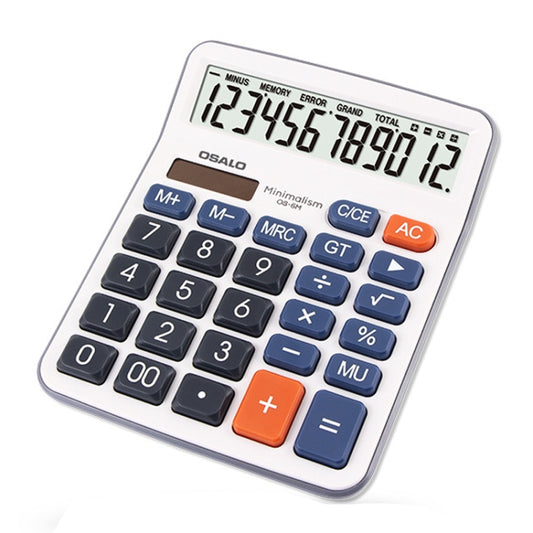 OSALO OS-6M 12-digit Office Desktop Calculator Solar Dual Power Calculator by OSALO