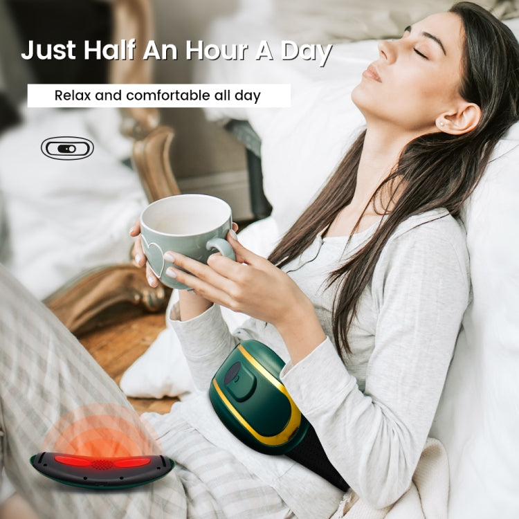 Smart Abdominal Massage Hot Compress Belt Girls Menstrual Period Massager(Green) by bashfashion