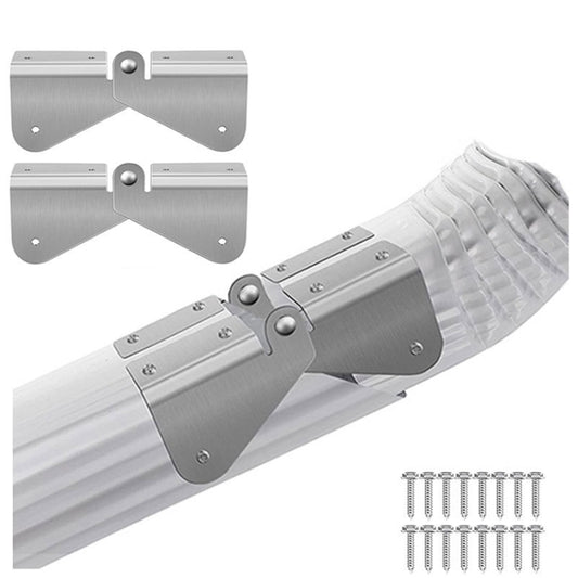 2pcs Gutter Extension Hinge Downspout Extension Flip-Up Hinge For Rectangle Or Square Downspout by bashfashion