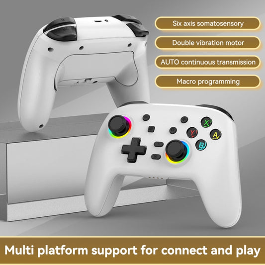 Wireless Bluetooth Somatosensory Vibration Gamepad for Nintendo Switch/Switch PRO, Color: White by bashfashion
