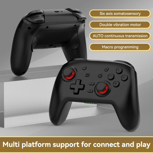 Wireless Bluetooth Somatosensory Vibration Gamepad For Nintendo Switch/Switch PRO(S07 Black) by bashfashion