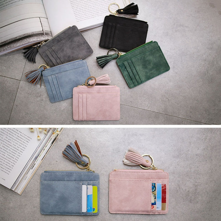 Thin and Light Large-capacity Card Holder Cute Mini Coin Purse(Grey) by bashfashion