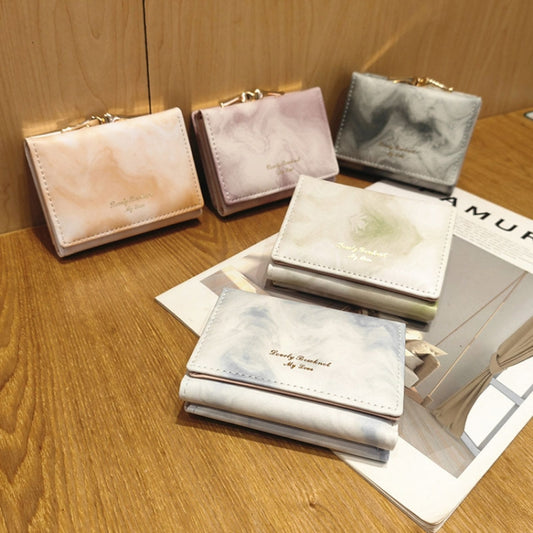 Ink Painting Elements Tri-fold Wallet Mini Portable Wallet(Yellow) by bashfashion