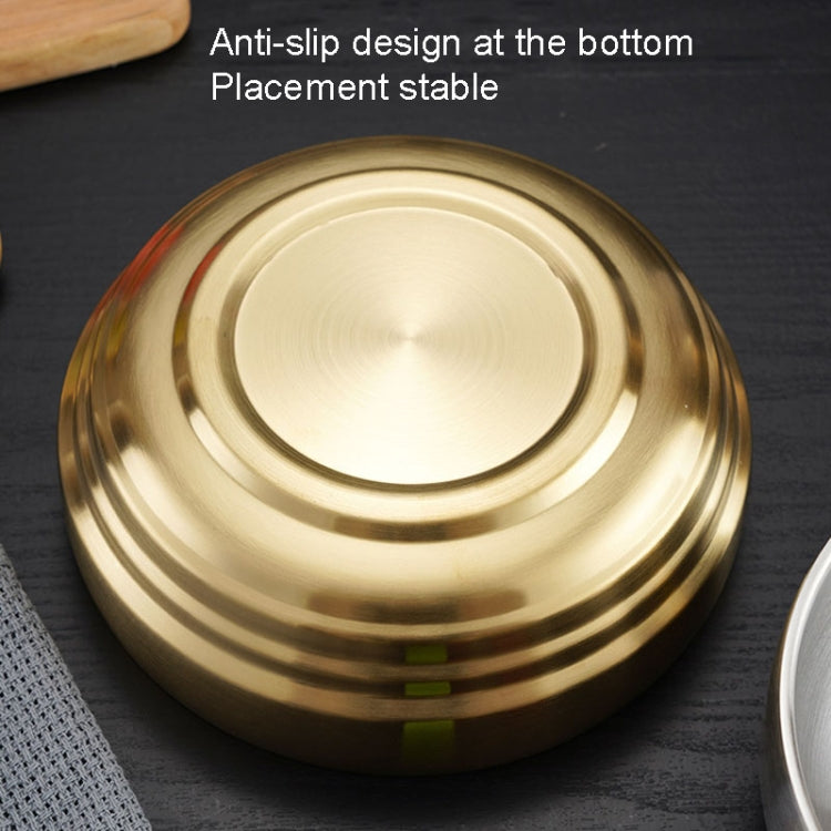 Stainless Steel Double Thickened Cold Noodle Bowl Rice Bowl 23cm (Silver) by bashfashion