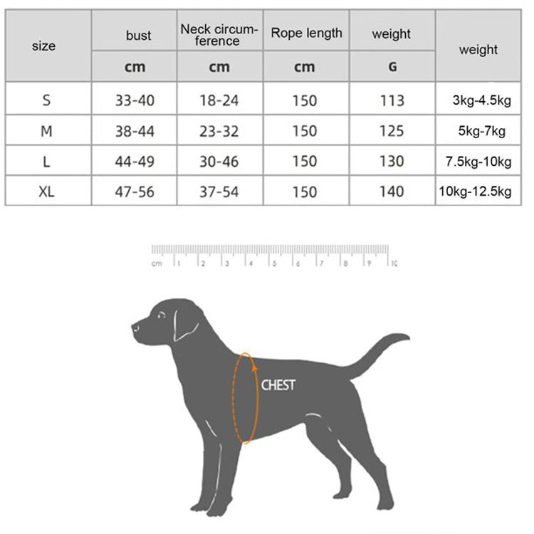 Pet Vest Harness + Traction Rope Set Reflective Breathable Dog Cat Harness, Size: M(Red) by bashfashion