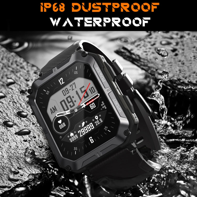 C20 Pro 1.83 Inch IP68 Waterproof Bluetooth Call Three-Proof Smart Sports Watch(Black) by bashfashion