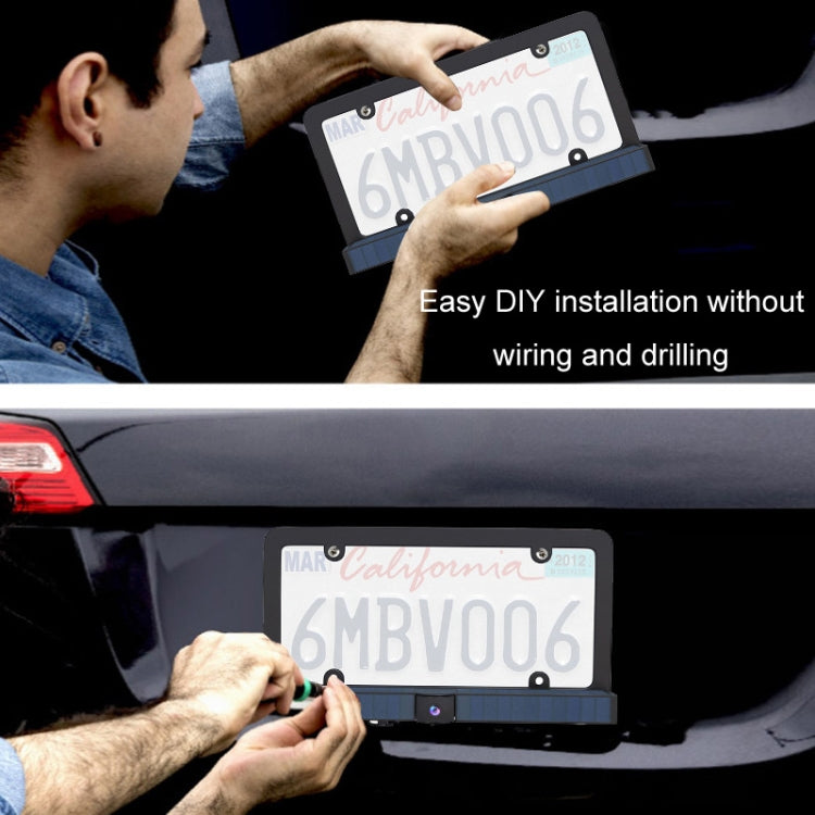 Solar HD Wireless Integrated License Plate Frame Display Camera by bashfashion