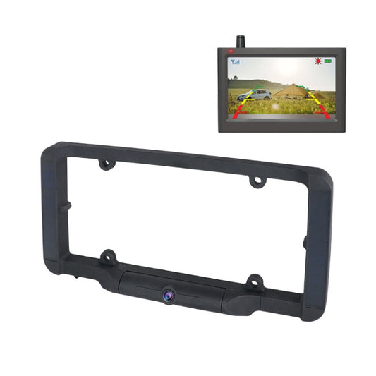 Solar Integrated License Plate Wireless Transmission Camera Reversing Display by bashfashion